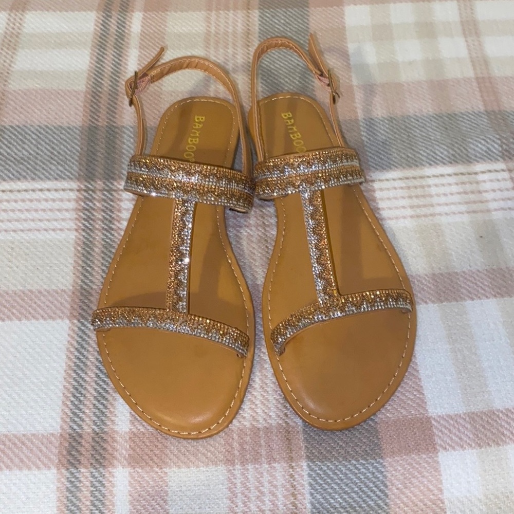 Bamboo studded sandals